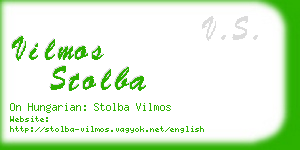 vilmos stolba business card